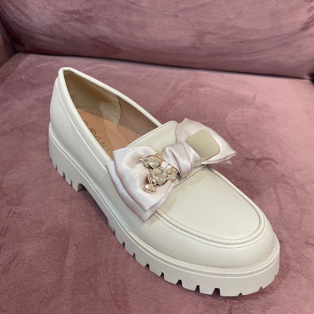 GND Women's Loafer Flat with bow shoes